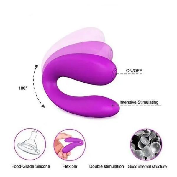 Парний вібратор для подвійної стимуляції G-Spot фіолетовий X00000294-2 фото