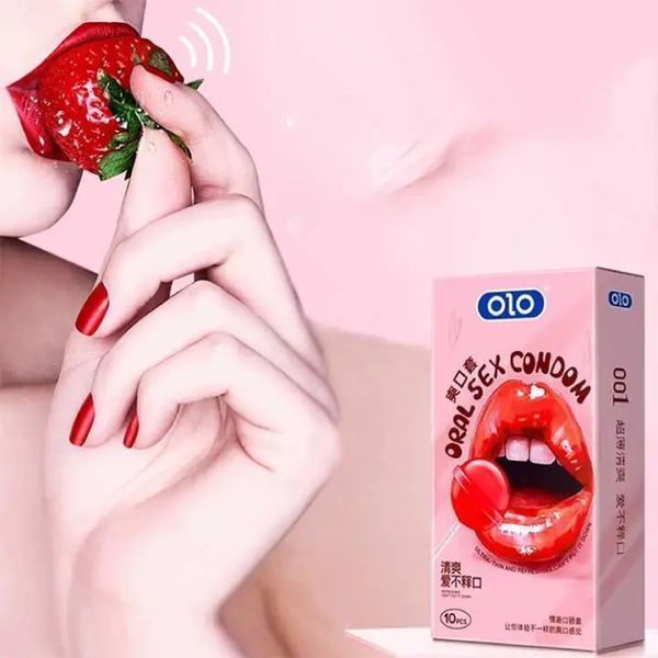 Презервативи OLO Ultrathin Oral Sex Ультратонкі Полуниця 10 шт. X00001107 фото