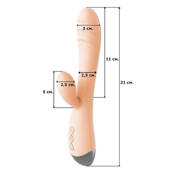 Кролик для клітора та точки G USB - Бежевий   X0000691-1 фото
