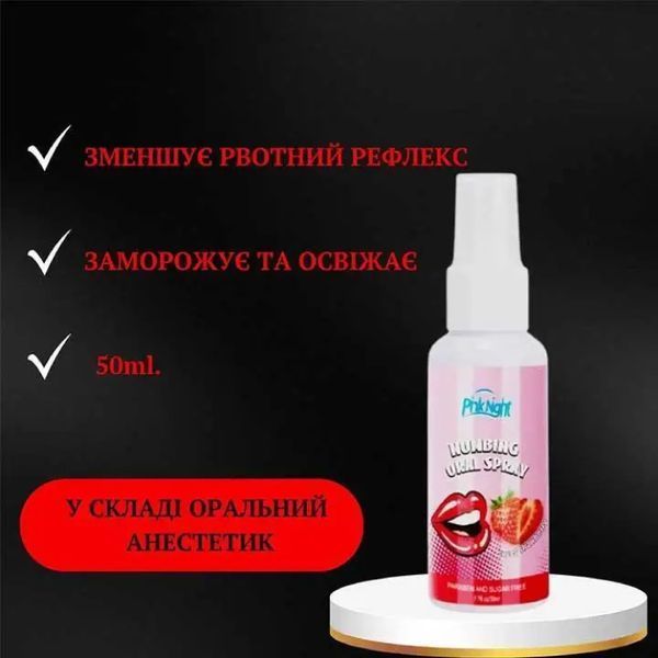 Спрей для глибокого мінету PinkNight 50 мл &bull; 2 смаки X00001178-1 фото