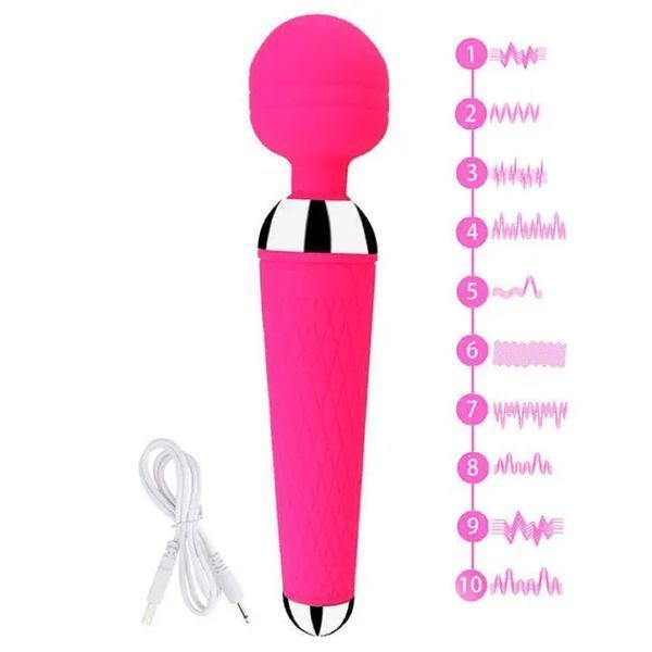 Вібратор "Чарівна паличка" USB - Рожевий  X00000098-1 фото